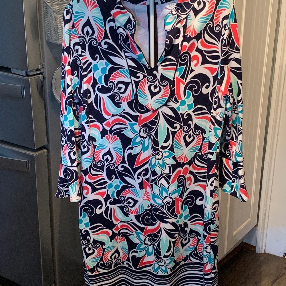 Crown&ivy petite‎ back zip dress. Worn once. Was 129 retail